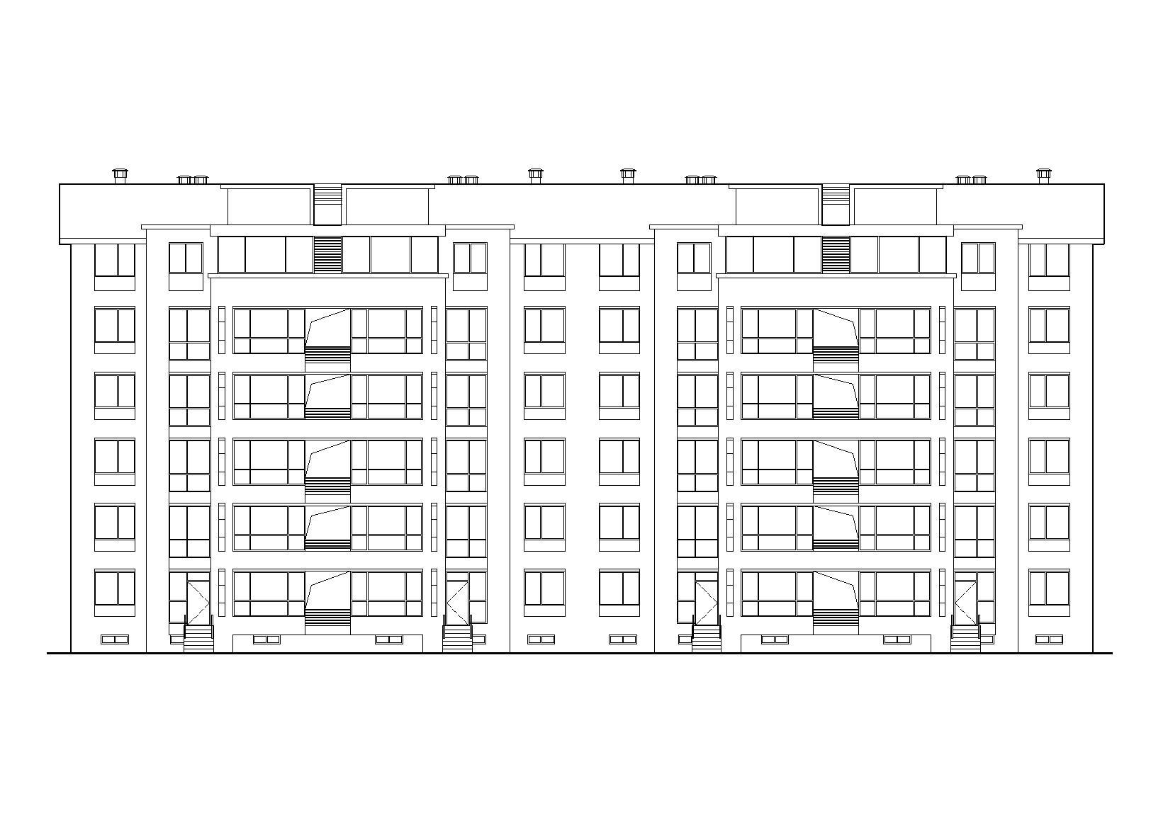某六层坡屋顶（顶层复式）住宅建筑施工图