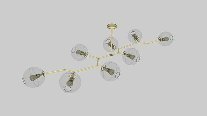 吊灯 草图大师模型