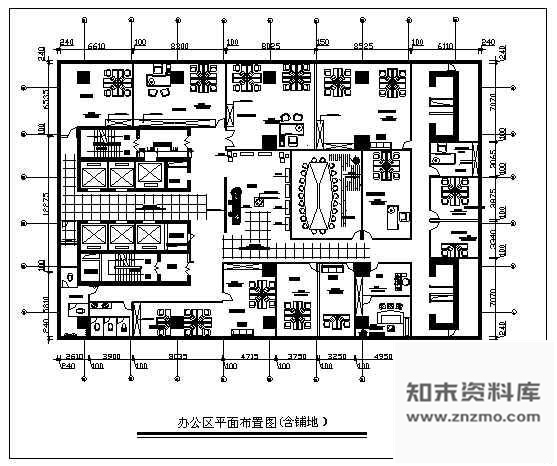 图块/节点办公楼装修布置图