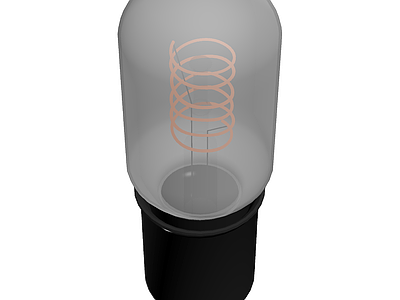 复古螺旋灯泡模型