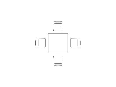 桌椅 现代家具图块别墅家具图块施工图