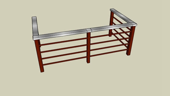 栏杆 草图大师模型
