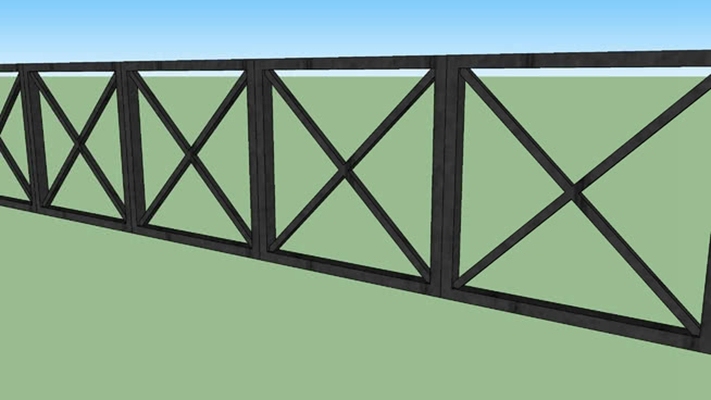 栅栏 草图大师模型