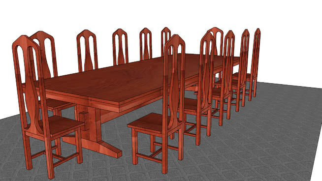 JS3D餐厅宴会桌椅 餐桌 楼梯 椅子 其他 家具