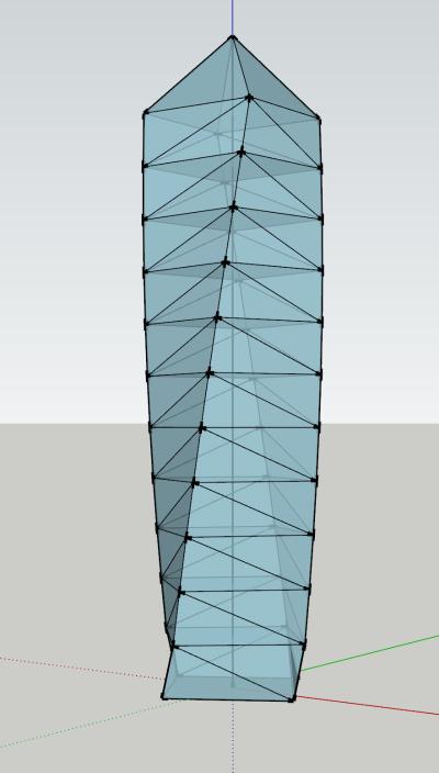 现代方尖扭转体高层建筑