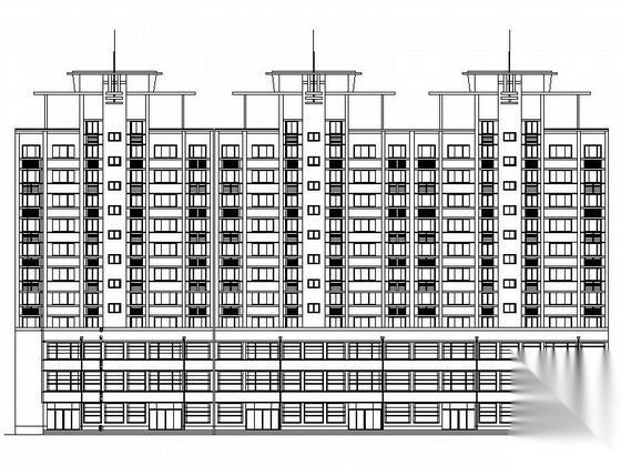 某十一层商住楼建筑扩初图