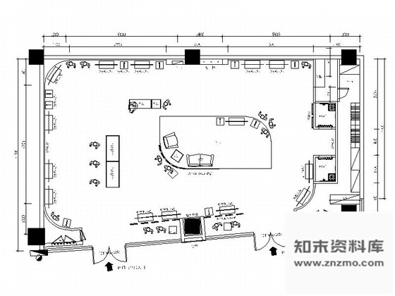 施工图湖北某商场名品专卖店室内装修施工图含效果