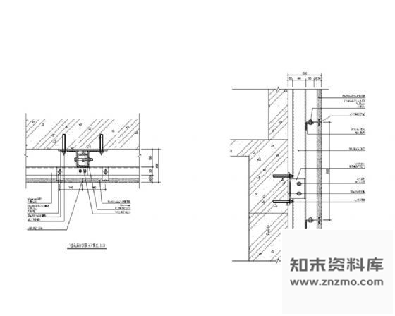 图块/节点石材干挂剖面详图