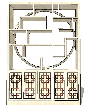 中式博古架家具博古架