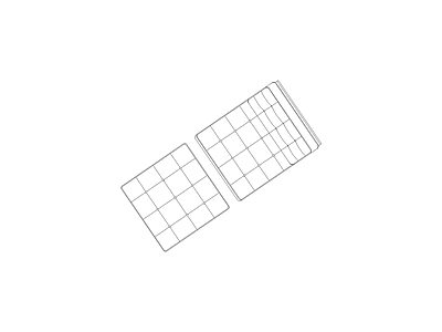 正反沙发组合 单体家具