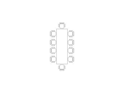 桌椅 金螳螂标准图块施工图平面图块