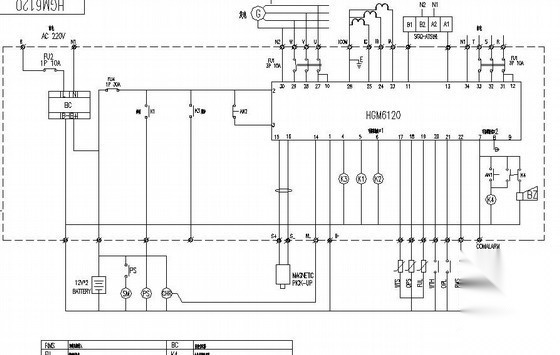 柴油发电机控制线路图