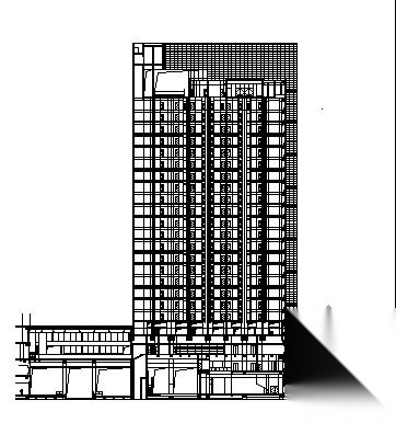 十九层越洋广场大厦幕墙建筑施工图