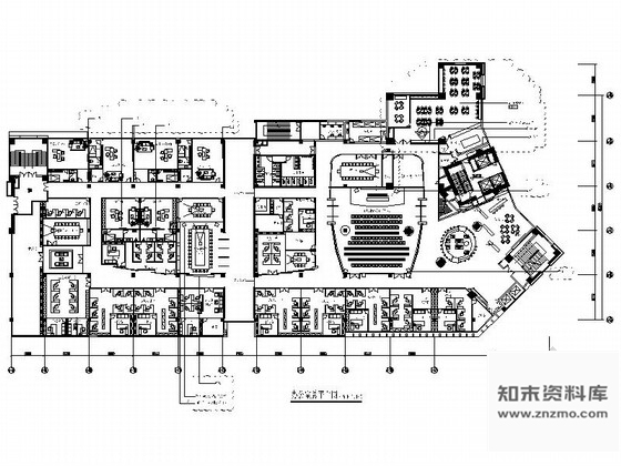 施工图深圳市级现代名城住宅管理现代办公室装修设计施工图含电气及暖通图