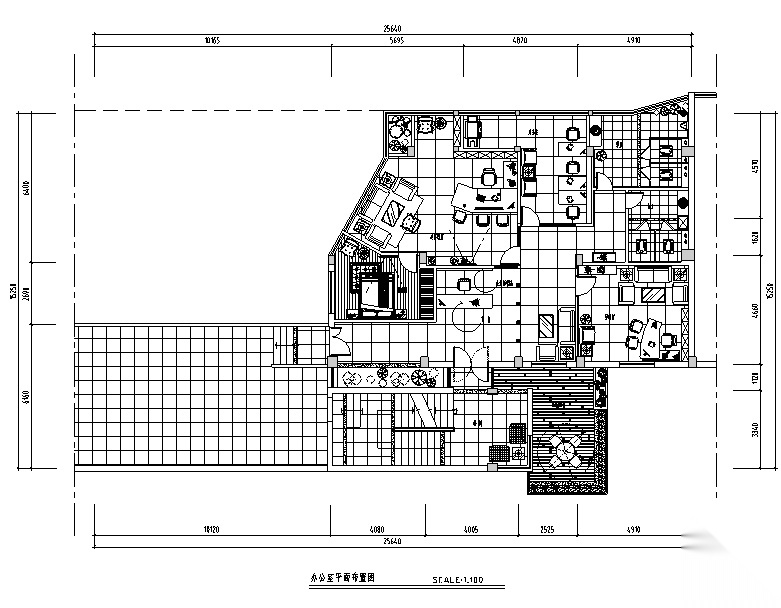 [福建]闽南贸易有限公司办公空间设计施工图（附效果图）