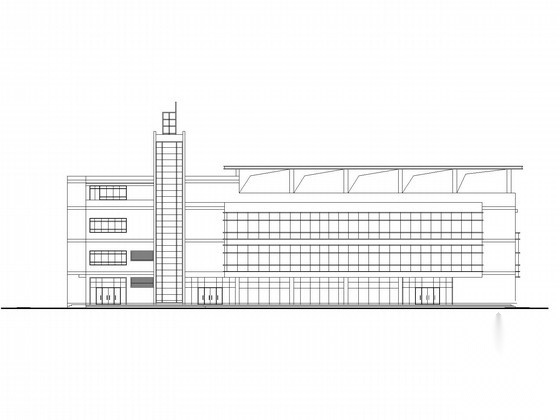 上海 4层商业中心建筑施工图