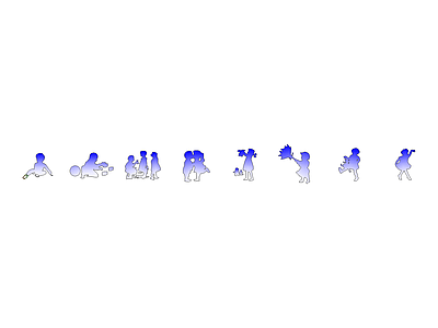人物 网红渐变人物图块