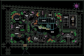 休闲中心景观CAD图纸