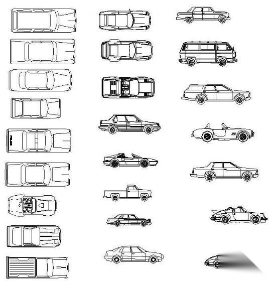 车 飞机图块