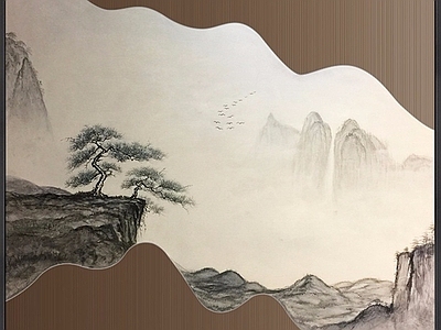 中式画 现代抽象装饰画