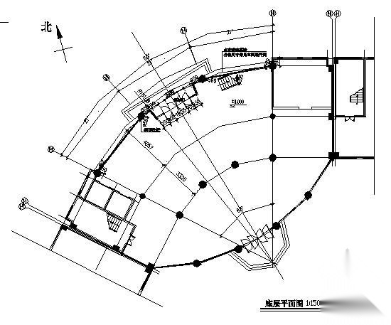 某车间办公楼玻璃幕墙结构施工图 幕墙结构