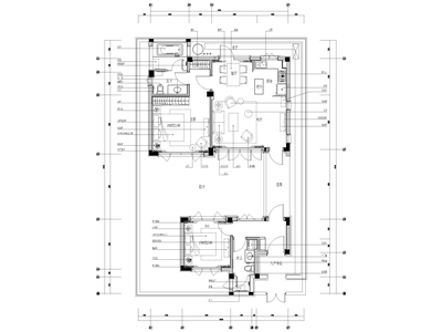 [广西]绿城新中式样板间装饰施工图+效果图 平层