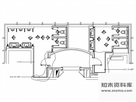施工图某豪华会所卫生间室内装修施工图