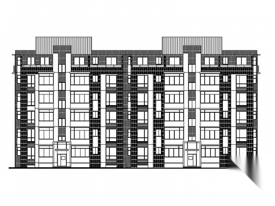 某五层坡屋顶住宅楼建筑扩初图