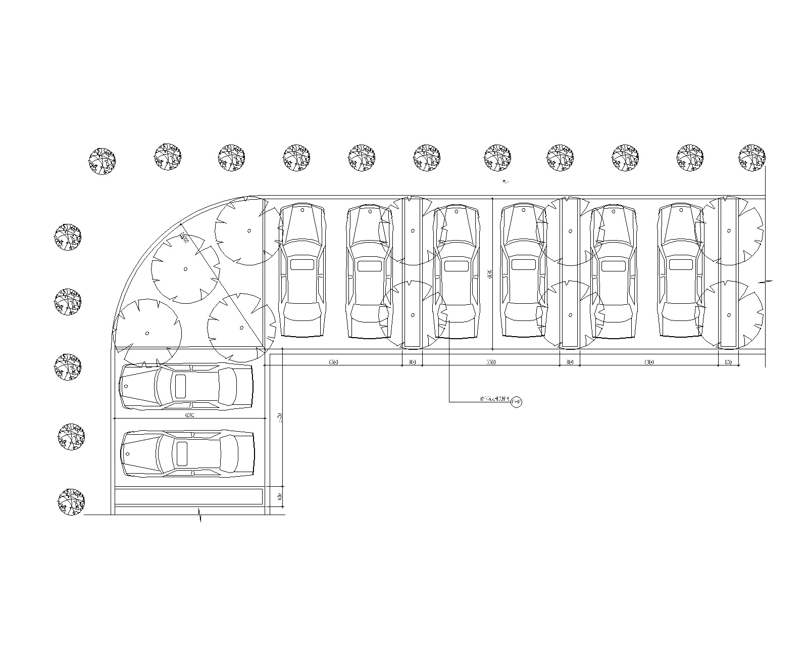 10套生态景观停车场地CAD大详图 户外