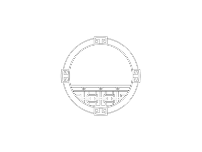 格栅装饰构件 中国风模块集