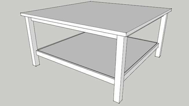 宜家HEMNES咖啡桌90X90白 其他