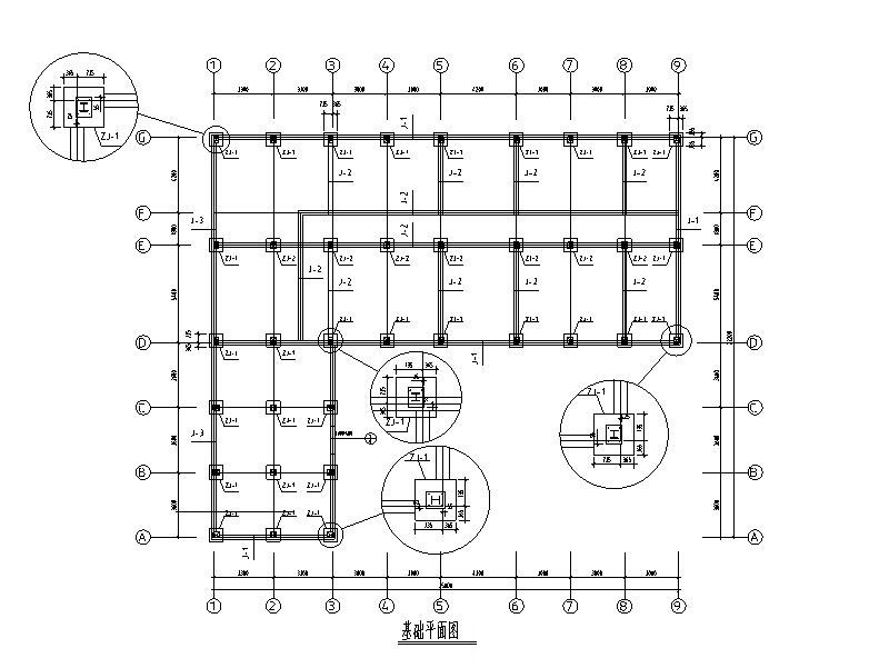 钢框架办公楼建筑结构施工图(含模型)