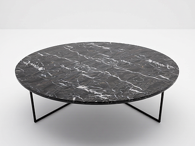大理石圆茶几