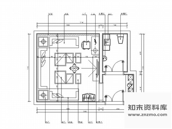 施工图北京欧式个性量贩式KTV包厢施工图