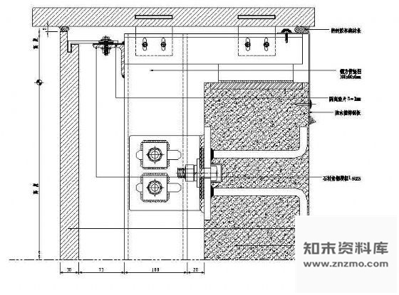 石材幕墙顶封修节点 节点