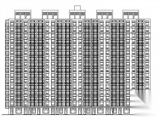 某十六层连板住宅楼建筑施工图