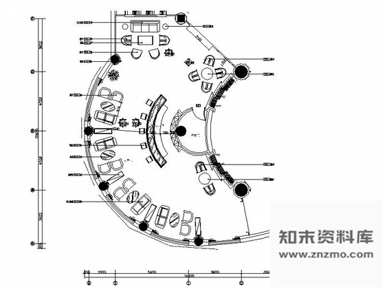 施工图南通休闲舒适五星级酒店大堂吧CAD施工图