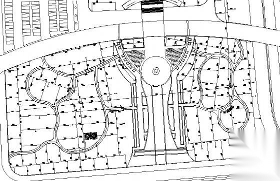 某广场自动喷灌设计图 建筑给排水 给排水图