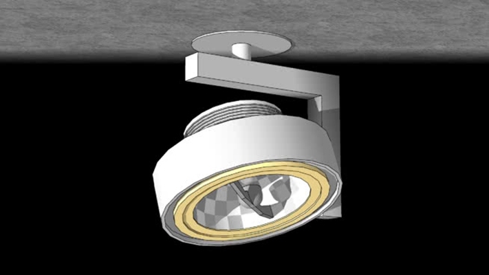 筒灯射灯 草图大师模型