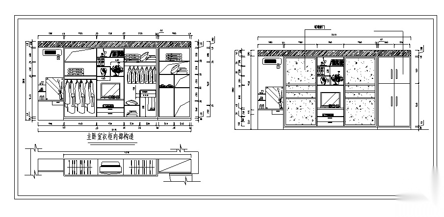 78款衣柜设计CAD详图