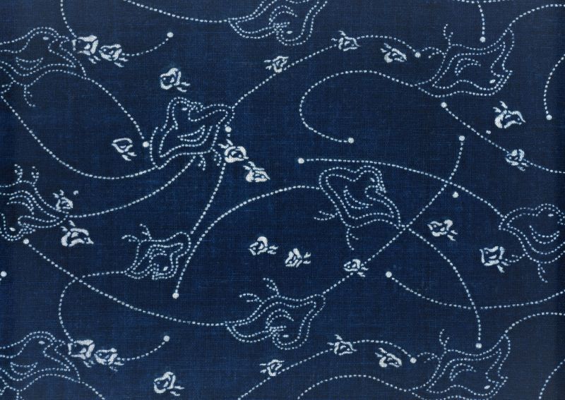布纹-蓝色布艺 009 花纹