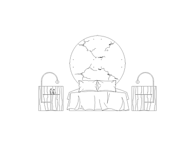 床 户外休闲椅图块