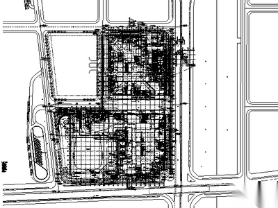 [浙江]地下一层停车场建筑施工图（出图图纸） 户外