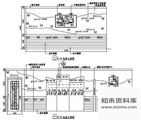 图块/节点KTV包房立面图4