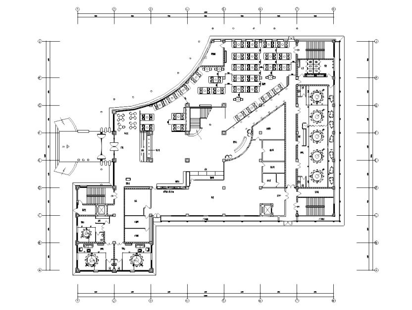 [上海]喜福会酒楼室内设计施工图及效果图