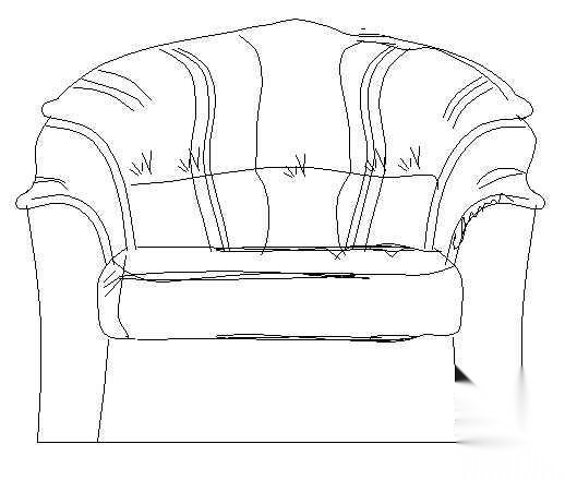 沙发立面CAD图块4
