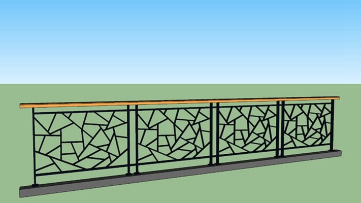栏杆 草图大师模型