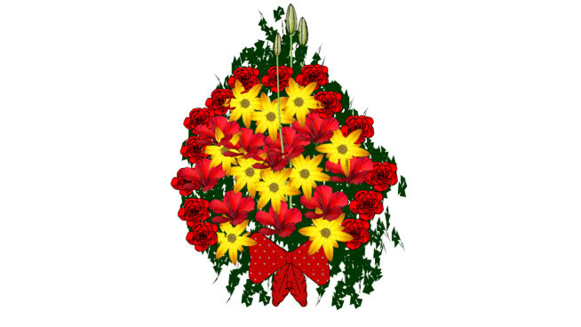 鲜花和玫瑰墙 花 饰品 植物 其他 画