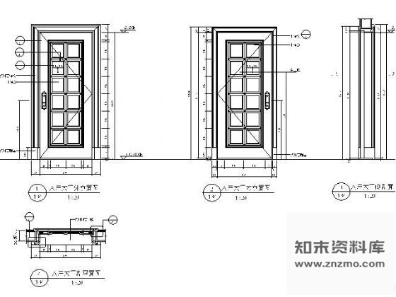 图块/节点样板房入户门详图 通用节点