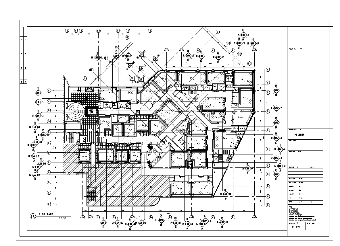 酒店中餐厅整套室内设计施工图（含施工图JPG）